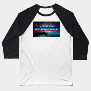 SCARLETT Urban Colourful Galaxy Name Tag Baseball T-Shirt